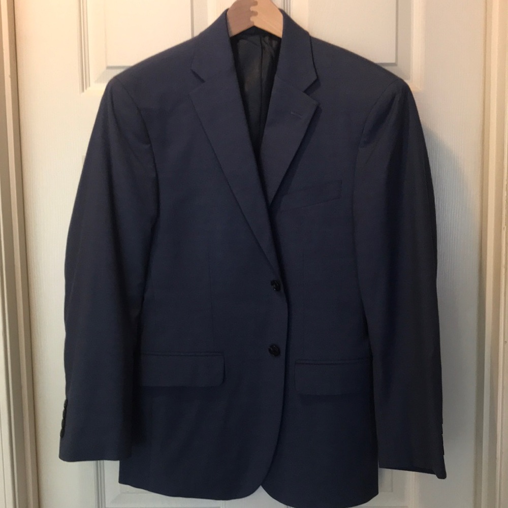 NWOT Mens sport coat by Jos A Bank. 1905 Collection. Steel blue size 38 short